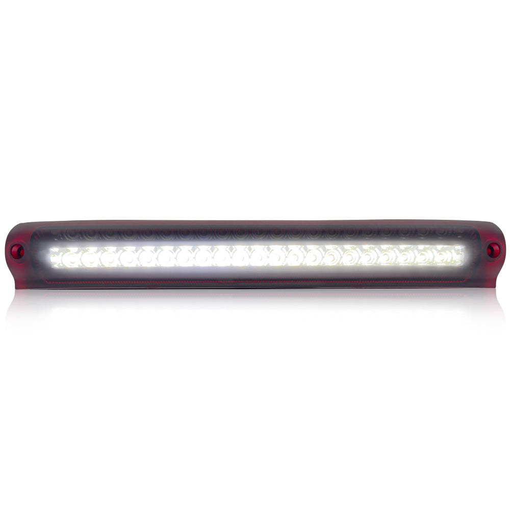 Ford F150 97-03 & F250 Light Duty Ultra Bright Red LED 3rd Brake Light Kit with White LED Cargo Lights - Clear Lens