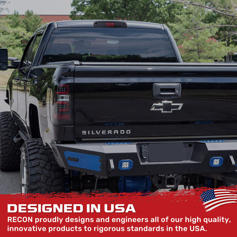 GMC Sierra & Chevy Silverado 3rd GEN 14-19 2500/3500 Red LED 3rd Brake Light Kit with White LED Cargo Lights with Smoked Lens