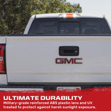 GMC Sierra & Chevy Silverado 14-19 2500/3500 (3rd Gen) - Ultra High Power Red CREE XML Red LED 3rd Brake Light with White LED Cargo Lights - Clear Lens