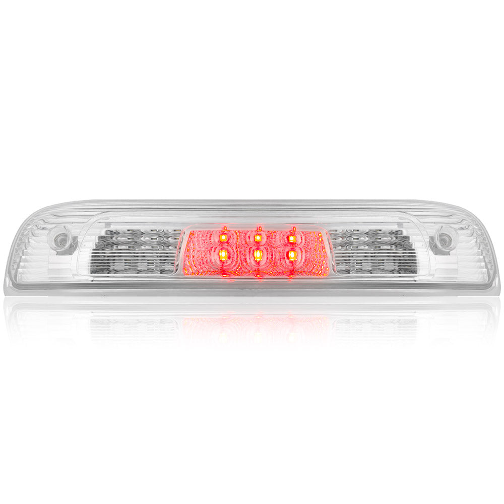 GMC Sierra & Chevy Silverado 3rd GEN 14-19 2500/3500 Red LED 3rd Brake Light Kit with White LED Cargo Lights - Clear Lens