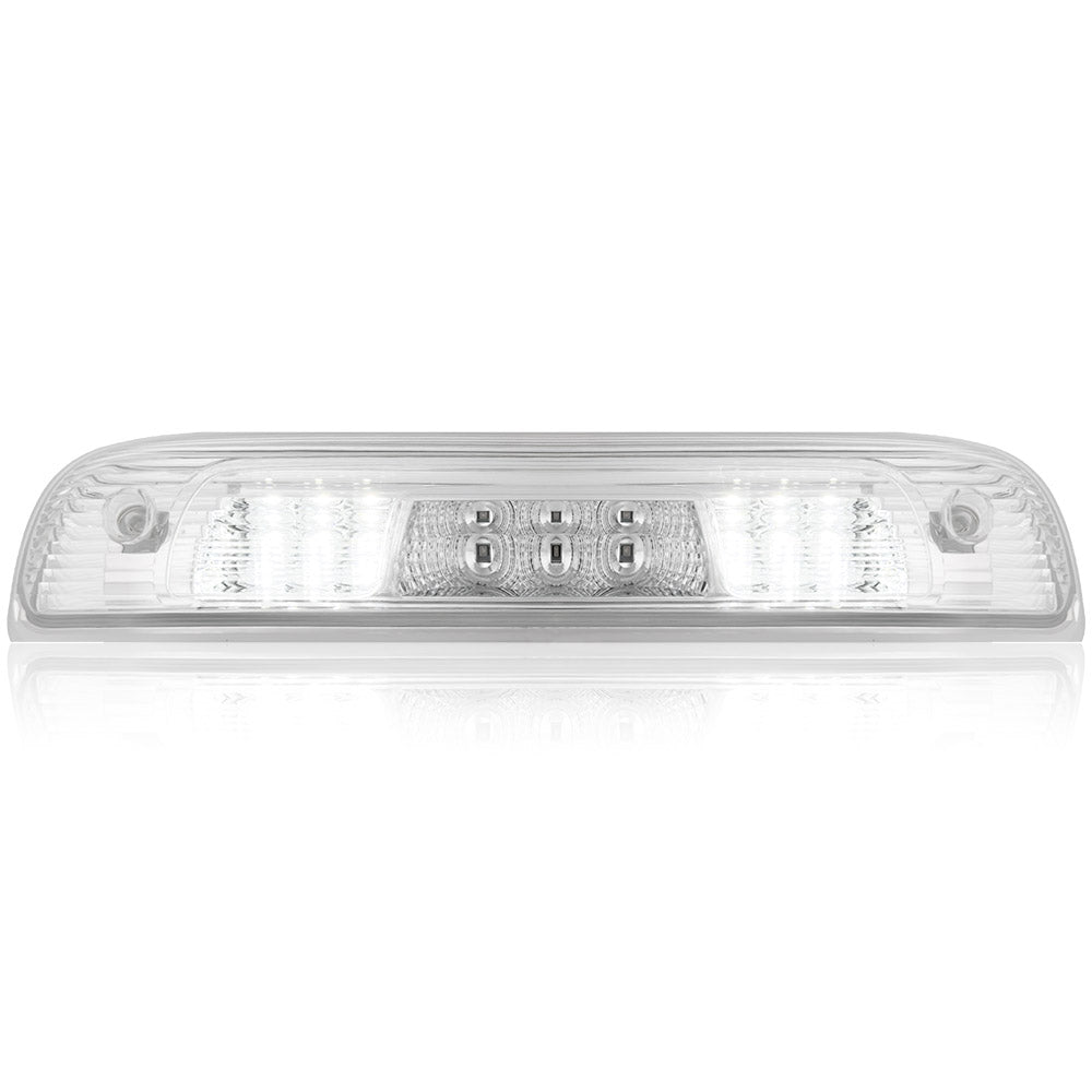 GMC Sierra & Chevy Silverado 3rd GEN 14-19 2500/3500 Red LED 3rd Brake Light Kit with White LED Cargo Lights - Clear Lens
