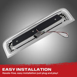 GMC Sierra & Chevy Silverado 3rd GEN 14-19 2500/3500 Red LED 3rd Brake Light Kit with White LED Cargo Lights - Clear Lens