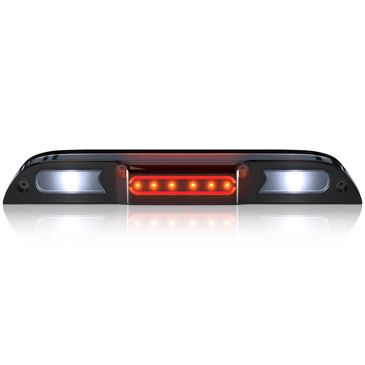 Ford F150 15-26 Ultra High Power Red LED 3rd Brake Light Kit w/ CREE XML White LED Cargo Lights (ATTN: DOES NOT FIT Models with Cargo Bed Camera in OEM 3rd Brake Light) - Smoked Lens