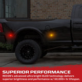 Dodge RAM 02-09 Amber & Red Fender LED Lights (4-Piece Set) Smoked or Clear Lens