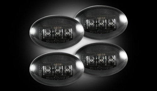Recon SMOKED Led Dually Fender Lights, 1998-2010 Ford Superduty
