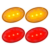 Ford Super Duty 99-10 Amber & Red Fender LED Lights (4-Piece Set) Smoked or Clear Lens