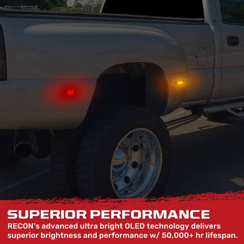 GMC Sierra & Chevy Silverado 99-14 Fender LED Lights (4-Piece Set) - Multiple Lens & Colors RECON GMC Sierra & Chevy Silverado 99-14 Fender LED Lights (4-Piece Set) - Multiple Lens & Colors GMC Sierra & Chevy Silverado 99-14 Fender LED Lights (4-Piece Set) - Multiple Lens & Colors GMC Sierra & Chevy Silverado 99-14 Fender LED Lights (4-Piece Set) - Multiple Lens & Colors GMC Sierra & Chevy Silverado 99-14 Fender LED Lights (4-Piece Set) - Multiple Lens & Colors