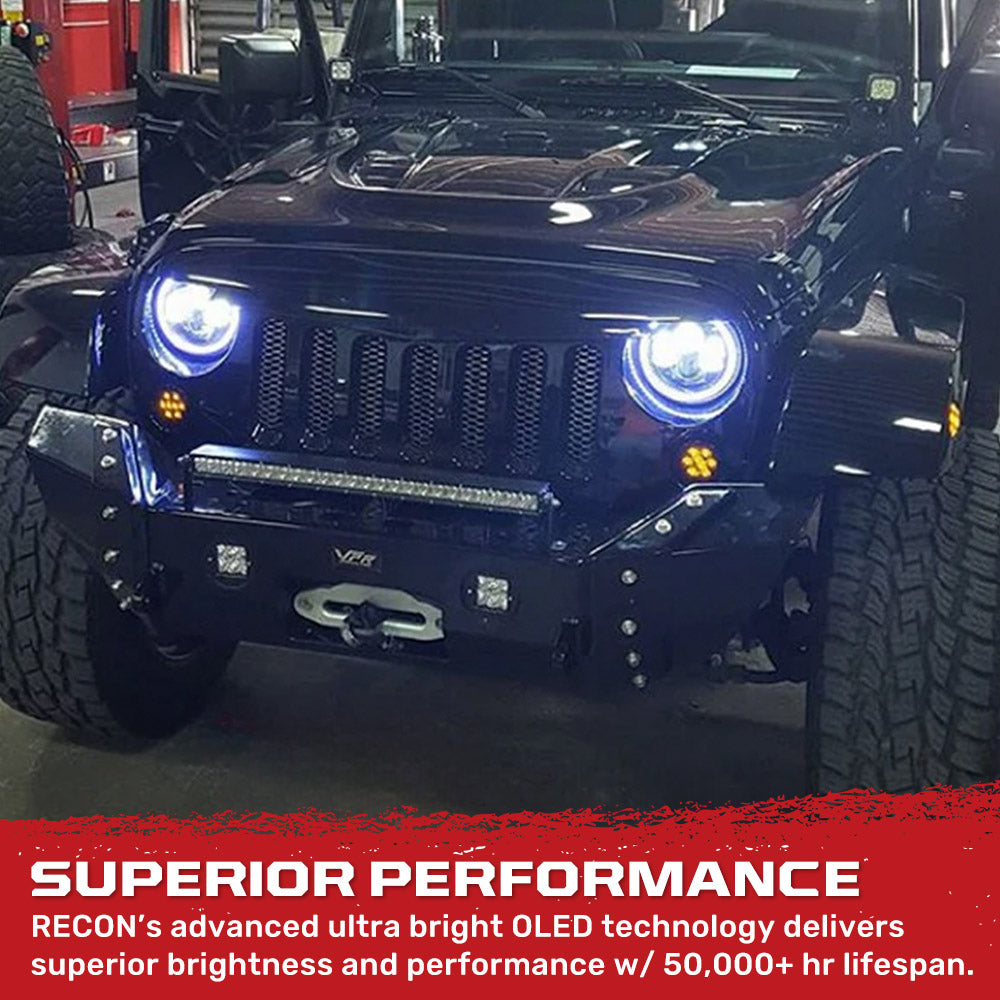 Jeep Wrangler JK 07-18 Ultra Bright Front Round DRL & Turn Signal LED Lights - Multiple Options RECON Jeep Wrangler JK 07-18 Ultra Bright Front Round DRL & Turn Signal LED Lights - Multiple Options Jeep Wrangler JK 07-18 Ultra Bright Front Round DRL & Turn Signal LED Lights - Multiple Options Jeep Wrangler JK 07-18 Ultra Bright Front Round DRL & Turn Signal LED Lights - Multiple Options Jeep Wrangler JK 07-18 Ultra Bright Front Round DRL & Turn Signal LED Lights - Multiple Options
