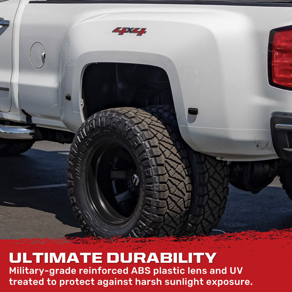 GMC Sierra & Chevy Silverado 15-26 (3rd & 4th Gen) Dually Fender Lights (4-Piece Set) - Multiple Lens & Colors