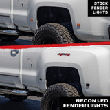 GMC Sierra & Chevy Silverado 15-26 (3rd & 4th Gen) Dually Fender Lights (4-Piece Set) - Multiple Lens & Colors