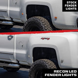 GMC Sierra & Chevy Silverado 15-26 (3rd & 4th Gen) Dually Fender Lights (4-Piece Set) - Multiple Lens & Colors