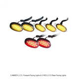 Ford Raptor 09-14 Fender Light Amber & Red LED in Smoked w/ Black Trim