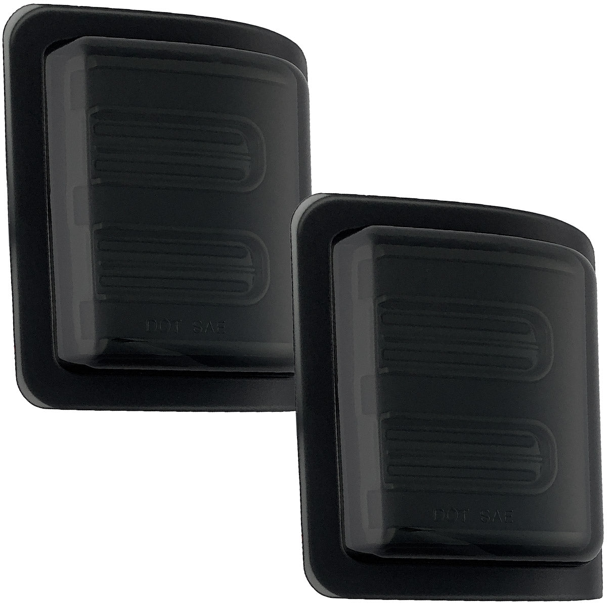 Ford 08-16 Super Duty F250/F350 Side Mirror Lenses (2-Piece Set) Ultra High Power White or Amber Running Lights & Scanning Amber Turn Signals Smoked or Clear Lens