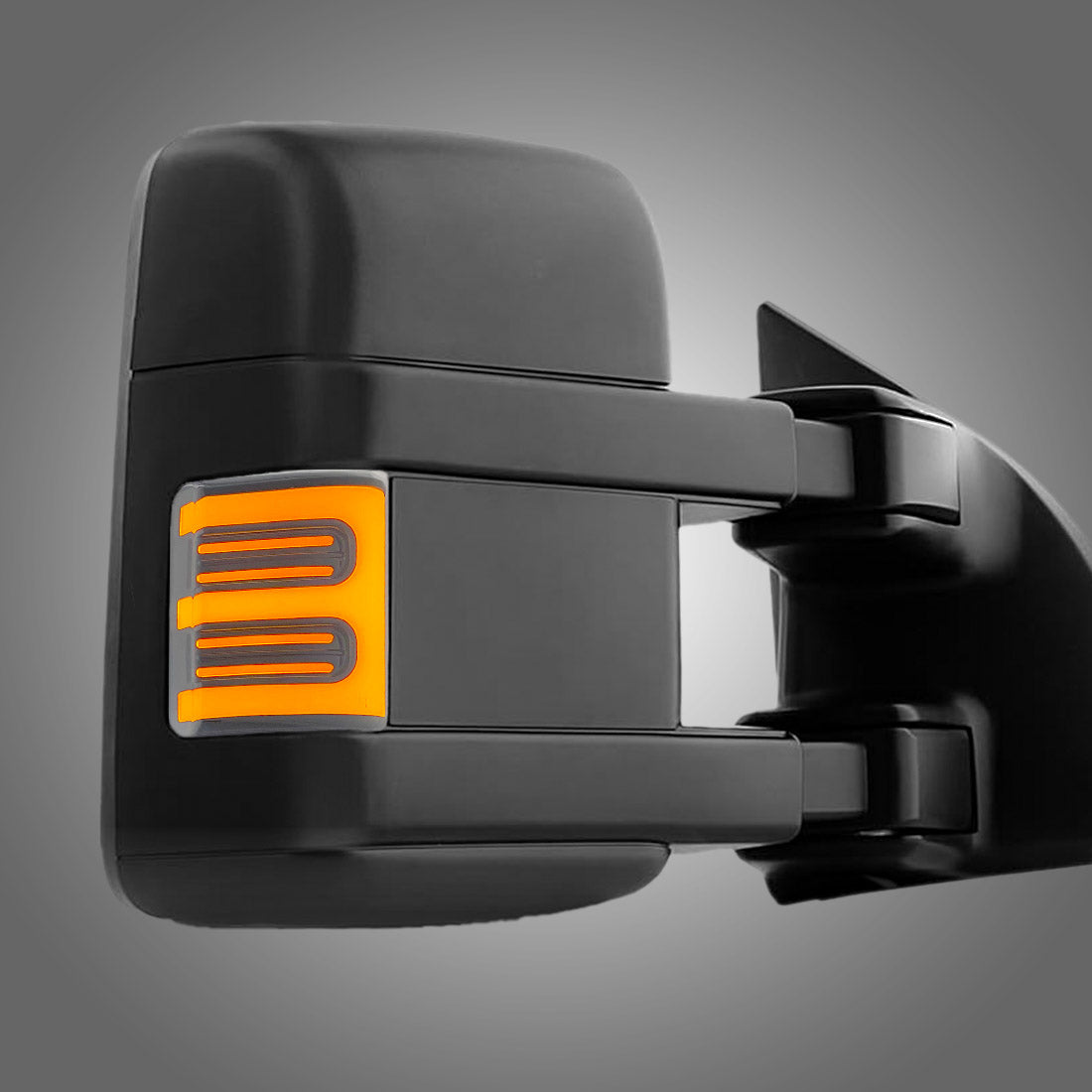 Ford 08-16 Super Duty F250/F350 Side Mirror Lenses (2-Piece Set) Ultra High Power White or Amber Running Lights & Scanning Amber Turn Signals Smoked or Clear Lens