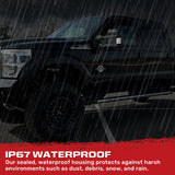Ford 08-16 Super Duty F250/F350 Side Mirror Lenses (2-Piece Set) Ultra High Power White or Amber Running Lights & Scanning Amber Turn Signals Smoked or Clear Lens