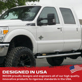 Ford 08-16 Super Duty F250/F350 Side Mirror Lenses (2-Piece Set) Ultra High Power White or Amber Running Lights & Scanning Amber Turn Signals Smoked or Clear Lens