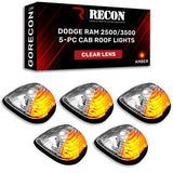 Dodge RAM 2500/3500 94-98 5-Piece Cab Roof Light Set Amber LED 194 Bulbs - Multiple Lens