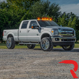 Ford Super Duty 99-16 5 Piece Cab Lights Amber Xenon Bulbs with Amber Lens - (Attn: This cab light kit replaces OEM factory installed Ford 99-16 cab roof light lenses)