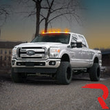 Ford Super Duty 99-16 5 Piece Cab Lights Amber Xenon Bulbs with Amber Lens - (Attn: This cab light kit replaces OEM factory installed Ford 99-16 cab roof light lenses)