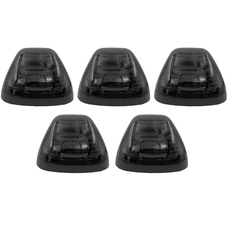 Ford Super Duty 99-16 5-Piece Smoked Cab Roof Light Kit 2-Way Front & Rear Facing Ultra High-Power White LEDs (ATTN: For Models That DID NOT Come With Factory Cab Lights) - Smoked Lens