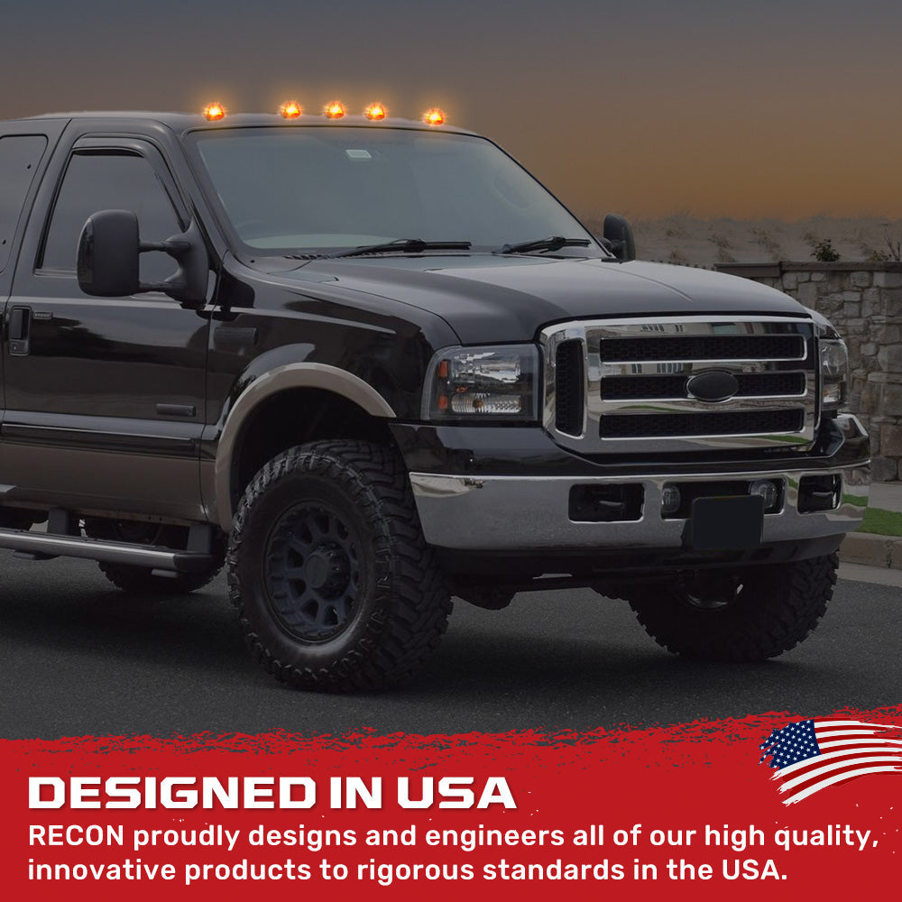 Ford 99-16 Super Duty 5-Pc Cab Roof Lights 2-Way Front & Rear Facing Ultra High-Power LED (ATTN: For Models That DID NOT Come With Factory Cab Lights) - Multiple Options