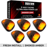 Ford 99-16 Super Duty 5-Pc Cab Roof Lights 2-Way Front & Rear Facing Ultra High-Power LED (ATTN: For Models That DID NOT Come With Factory Cab Lights) - Multiple Options