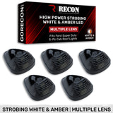 Ford Super Duty 99-16 5-Piece Cab Light Kit Strobe LED in White & Amber - Multiple Lens