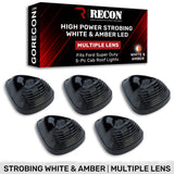 Ford Super Duty 99-16 5-Piece Cab Light Kit Strobe LED in White & Amber - Multiple Lens