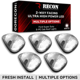 Ford 99-16 Super Duty 5-Pc Cab Roof Lights 2-Way Front & Rear Facing Ultra High-Power LED (ATTN: For Models That DID NOT Come With Factory Cab Lights) - Multiple Options