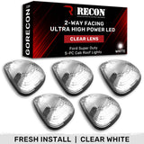 Ford 99-16 Super Duty 5-Pc Cab Roof Lights 2-Way Front & Rear Facing Ultra High-Power LED (ATTN: For Models That DID NOT Come With Factory Cab Lights) - Multiple Options