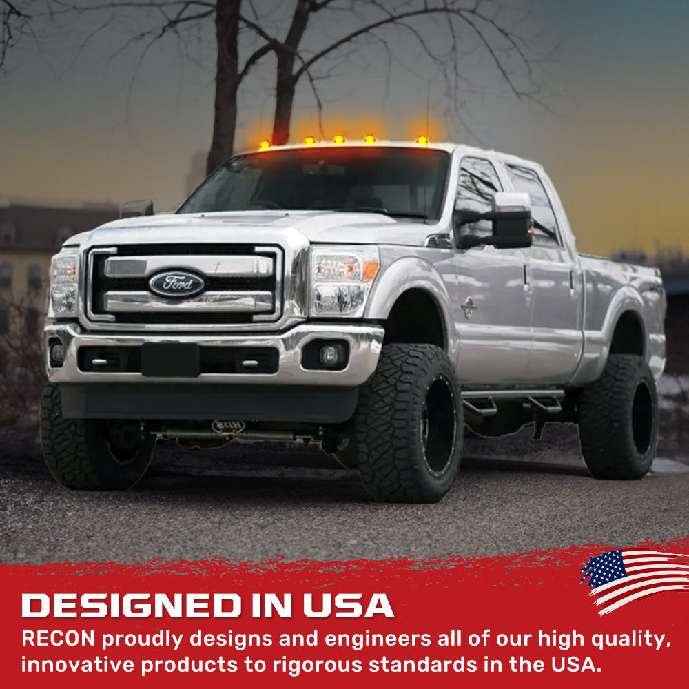 Ford Super Duty 99-16 5-Piece Cab Light Kit Strobe LED in White & Amber - Multiple Lens RECON Ford Super Duty 99-16 5-Piece Cab Light Kit Strobe LED in White & Amber - Multiple Lens Ford Super Duty 99-16 5-Piece Cab Light Kit Strobe LED in White & Amber - Multiple Lens Ford Super Duty 99-16 5-Piece Cab Light Kit Strobe LED in White & Amber - Multiple Lens Ford Super Duty 99-16 5-Piece Cab Light Kit Strobe LED in White & Amber - Multiple Lens
