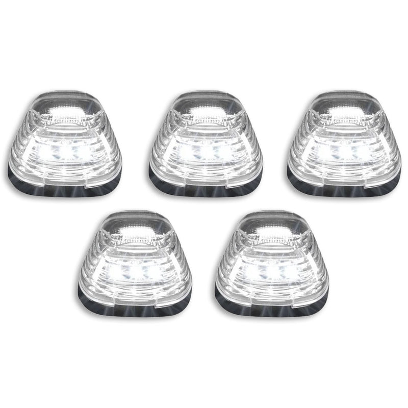 Ford Super Duty 99-16 5-Piece Cab Light Kit Strobe LED in White & Amber - Multiple Lens