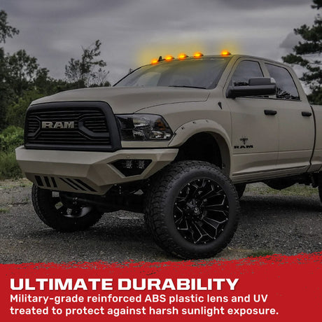 Dodge RAM 99-02 5 Piece Cab Roof Light LED Smoked Lens in Amber