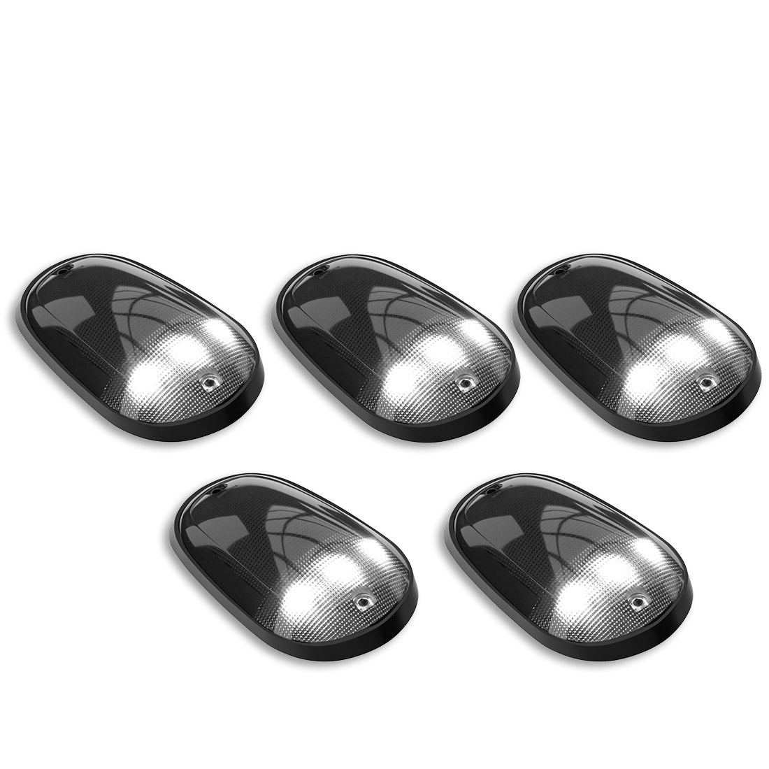 Dodge RAM 03-18 Heavy-Duty 2500/3500 5-Piece Cab Roof Light Kit Strobe LED White & Amber - Multiple Lens