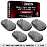 Dodge RAM 03-18 Heavy-Duty 2500/3500 5-Piece Cab Roof Light Kit Strobe LED White & Amber - Multiple Lens