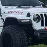 Jeep Wrangler JL 18-26 Ultra Bright White DRL OLED Amber Scanning Switchback Turn Signals Fender Lights (Replaces OEM LED) - Multiple Lens