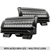 Jeep Wrangler JL 18-26 Ultra Bright White DRL OLED Amber Scanning Switchback Turn Signals Fender Lights (Replaces OEM LED) - Multiple Lens