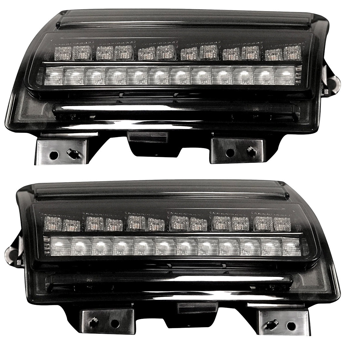 Jeep Wrangler JL 18-26 Ultra Bright White DRL OLED Amber Scanning Switchback Turn Signals Fender Lights (Replaces OEM LED) - Multiple Lens