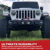 Jeep Wrangler JL 18-26 Ultra Bright White DRL OLED Amber Scanning Switchback Turn Signals Fender Lights (Replaces OEM LED) - Multiple Lens