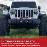 Jeep Wrangler JL 18-26 Ultra Bright White DRL OLED Amber Scanning Switchback Turn Signals Fender Lights (Replaces OEM LED) - Multiple Lens