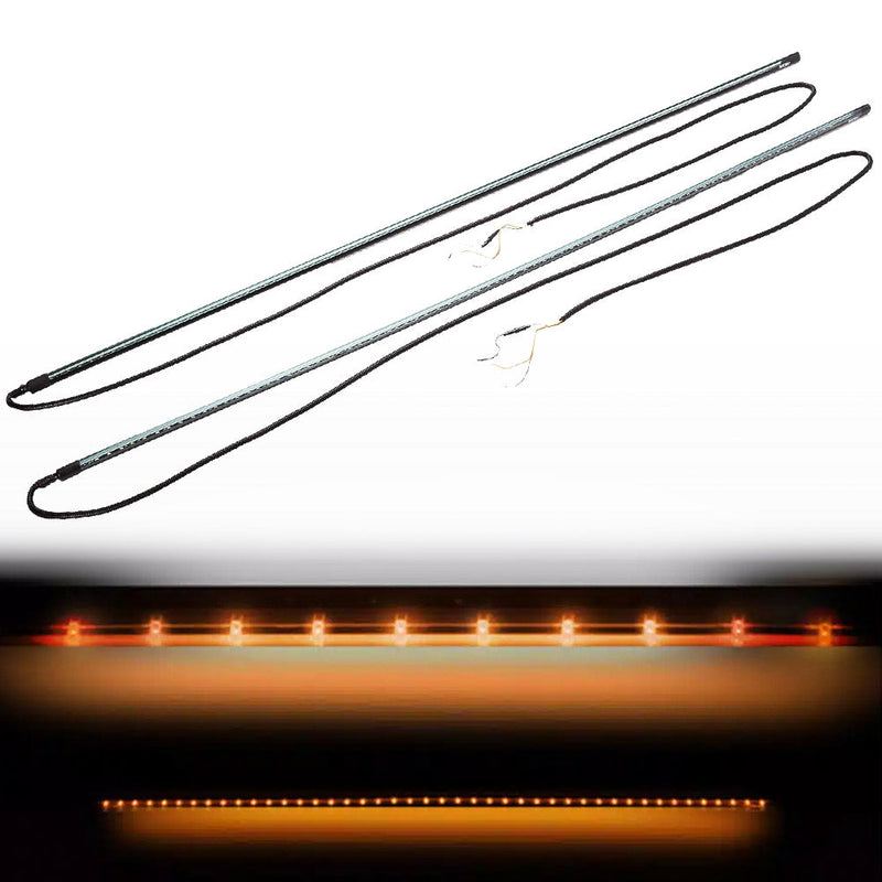 "Big Rig" Side Mounted High Power LED Light Bar Kit Amber Running Lights & Turn Signals - Multiple Sizes