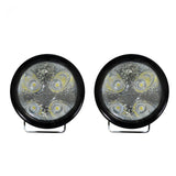 LED Daytime Running Lights Round Housing with Smoked Lens