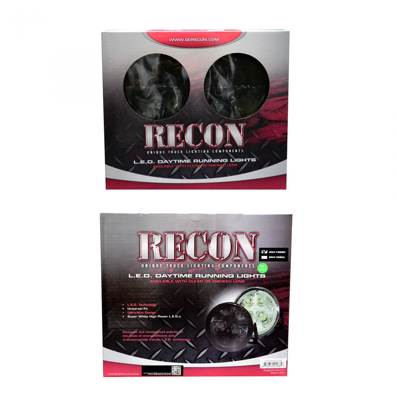 LED Daytime Running Lights Round Housing with Smoked Lens