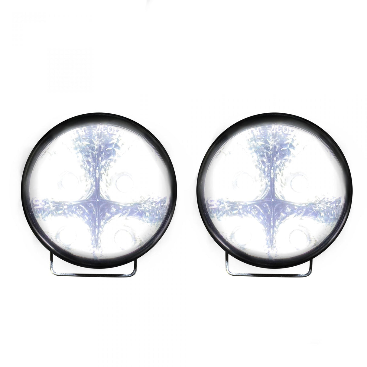 LED Daytime Running Lights Round Housing with Clear Lens