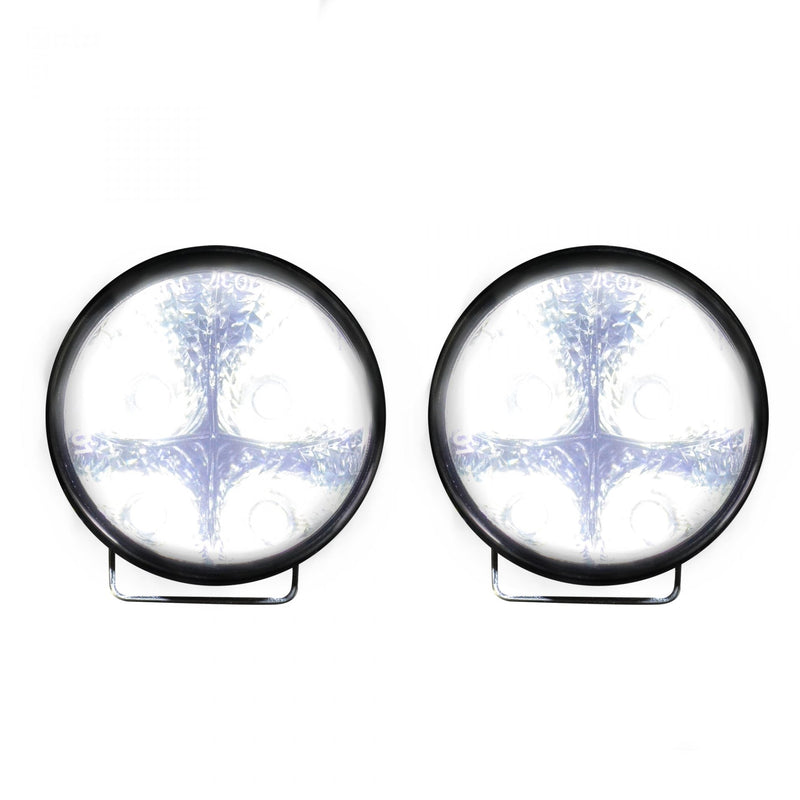 LED Daytime Running Lights Round Housing with Clear Lens