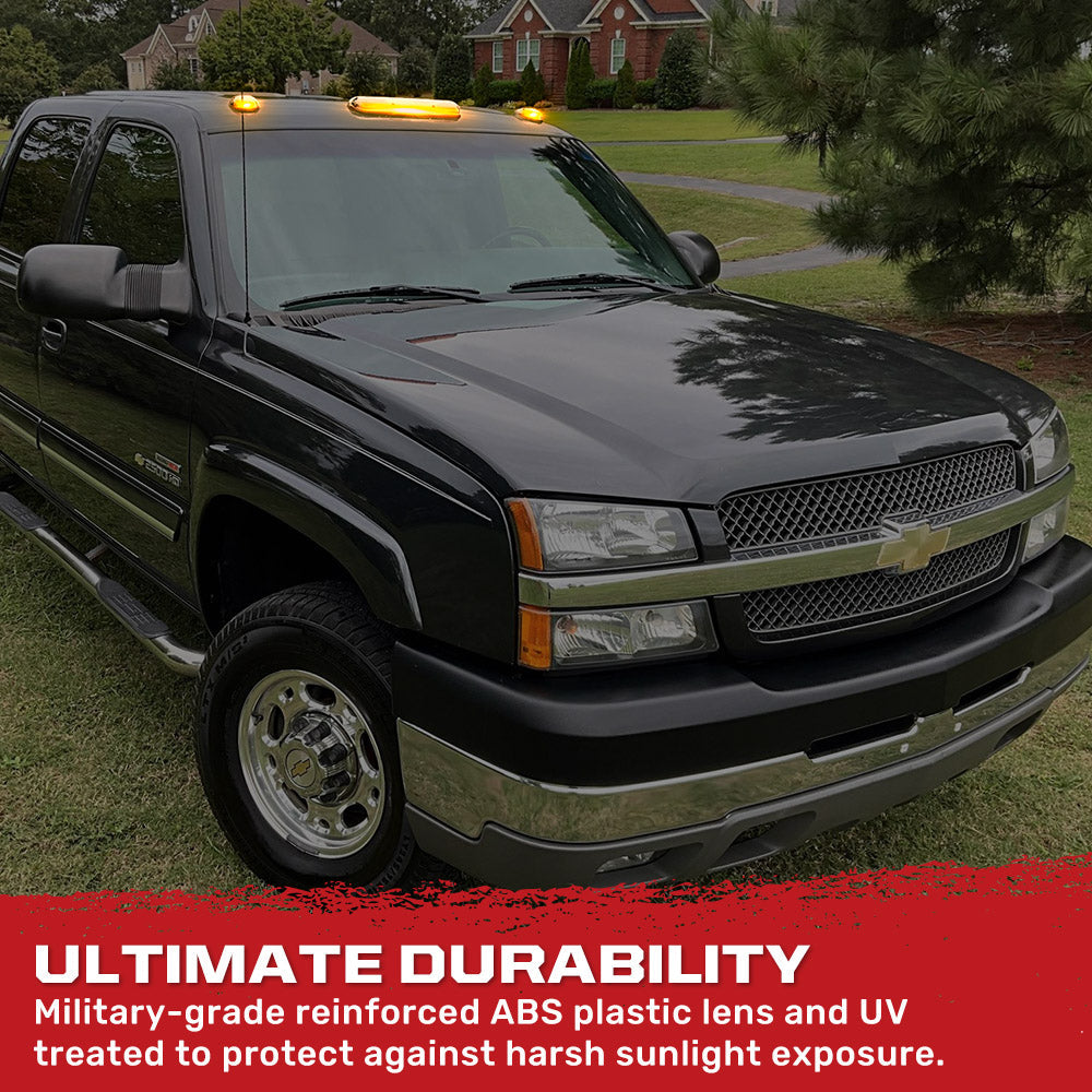 GMC & Chevy 02-07 Heavy Duty 3-PC Cab Roof Light Kit 2-Way Front & Rear Facing Ultra High Power OLEDs - Multiple Options