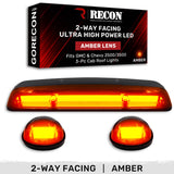 GMC & Chevy 02-07 Heavy Duty 3-PC Cab Roof Light Kit 2-Way Front & Rear Facing Ultra High Power OLEDs - Multiple Options
