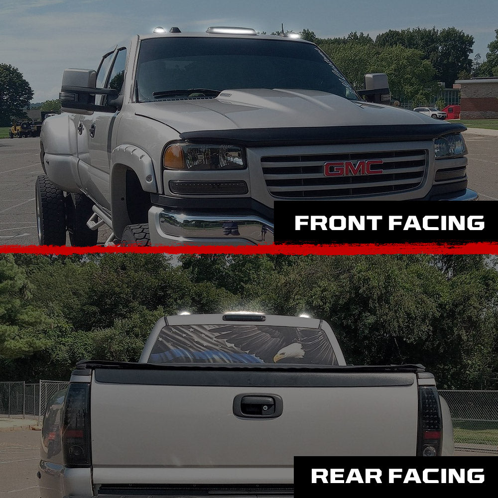 GMC & Chevy 02-07 Heavy Duty 3-PC Cab Roof Light Kit 2-Way Front & Rear Facing Ultra High Power OLEDs - Multiple Options