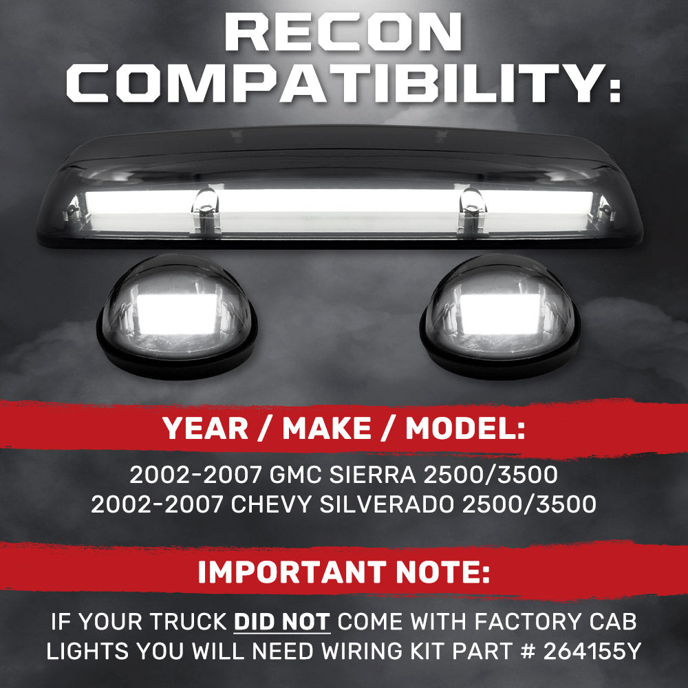 GMC & Chevy 02-07 Heavy Duty 3-PC Cab Roof Light Kit 2-Way Front & Rear Facing Ultra High Power OLEDs - Multiple Options