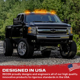 GMC & Chevy 07-14 Heavy-Duty 3-Piece Cab Roof Lights Kit Ultra-High Power Dual-Color (Amber or White) LED Function - Multiple Lens